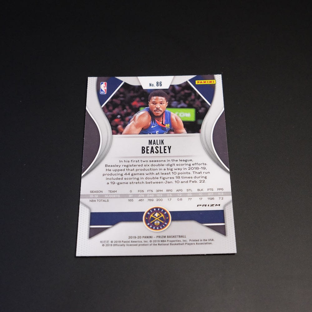 2019-20 Malik Beasley Prizm NBA #86 Silver Prizm - And 1 Collectables